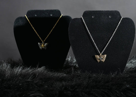 Journey Cross Centered Butterfly Pendant and Chain